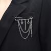 Modern Chain Lapel Pin Ornament Statement Style Badge Chain Pendant Brooches