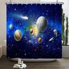 Full Moon Starry Sky Shower Curtain Midnight View Dreamy Mystic Bathroom Curtains Waterproof Fabric Home Decor Curtain With Hook
