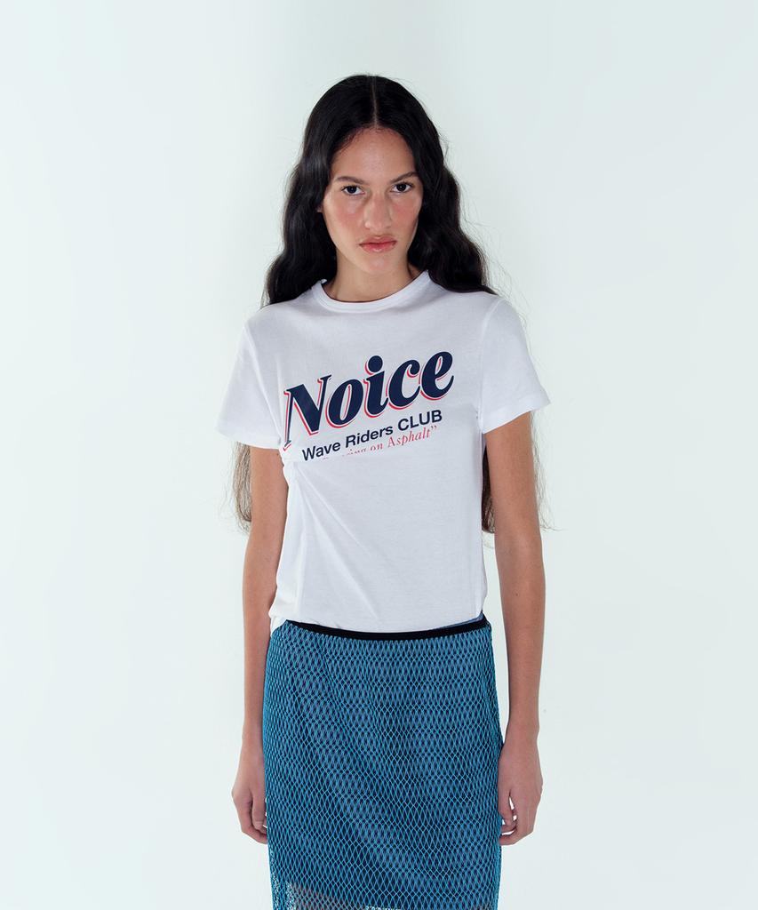 Noiseu W Wave Riders Club Twist T-Shirt - White
