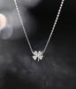925 Silver Four-Leaf Clover Jewelry Set with Crystals as a Gift