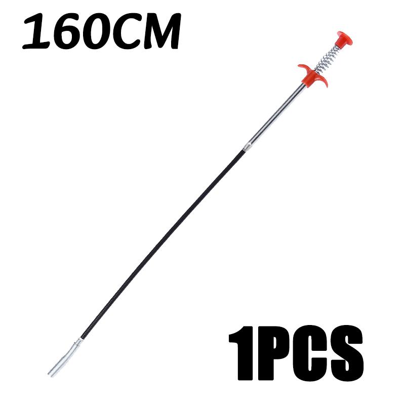 1/3PC 60/90/160cm Multifunctional Spring Pipe Dredge Tool With Grapple Hook Sewer Dredge Pipeline Toilet Kitchen Cleaning Tools