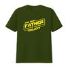 Mens The Best Father In Galaxy T Shirt Daddy Rock Papa Star Rocker  Vintage Washed Versatile Fashion Graphic Stretched