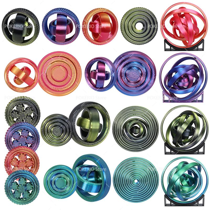 Hot 3D Fidget Spinner Rotating Ball Toy Creative Fingertip Gyroscope Gravity Rotation Anxiety Relief Novelty Decompression Toy