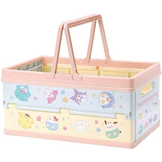 Skater storage box folding toy stackable case basket handle Sanrio Funyumaru design BWOT13-A