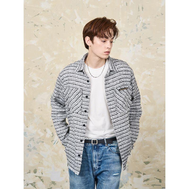 Cleanfit Tweed Hem Long Sleeves Shirt