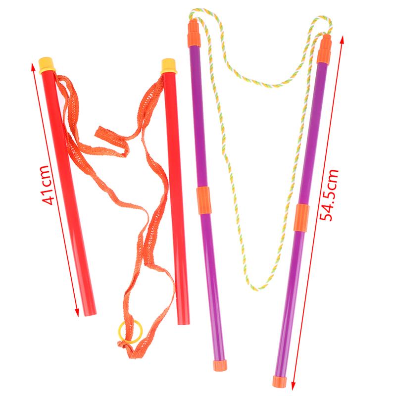 1Set Double Pole Bubble Rope Color Giant Bubble Circle Blowing Bubble Tool