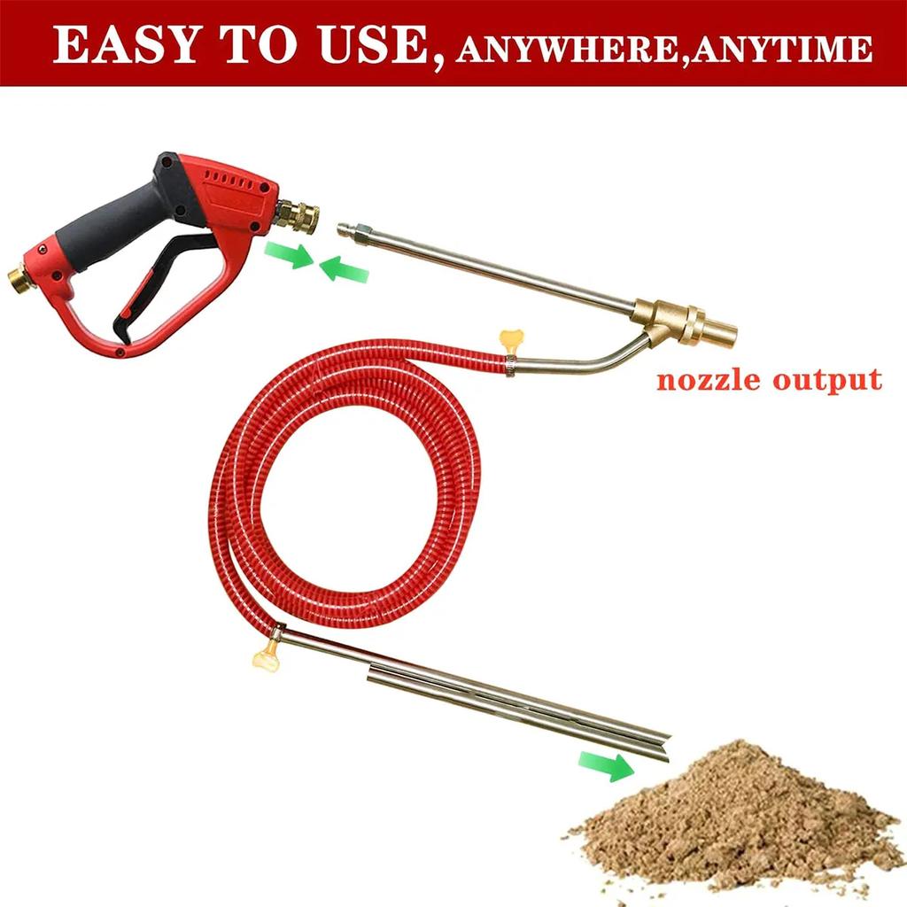 Pressure Washer SandBlasting Kit 5000PSl Sand Blaster Quick Disconnect Car Washer Equipment for Rust Removal Abrasive Cleaning