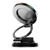Magnetic Wireless Phone Holder, 15W Fast Charging with Suction Cup and Ambient Light, Multi Angle Adjustable Mount for