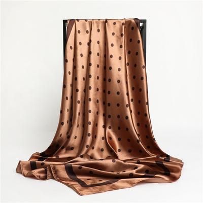 Silk Shawl Square Scarf For Women Print Headband Foulard Satin Hijab Hair Bands Neckerchief Female Head Wraps Bandana