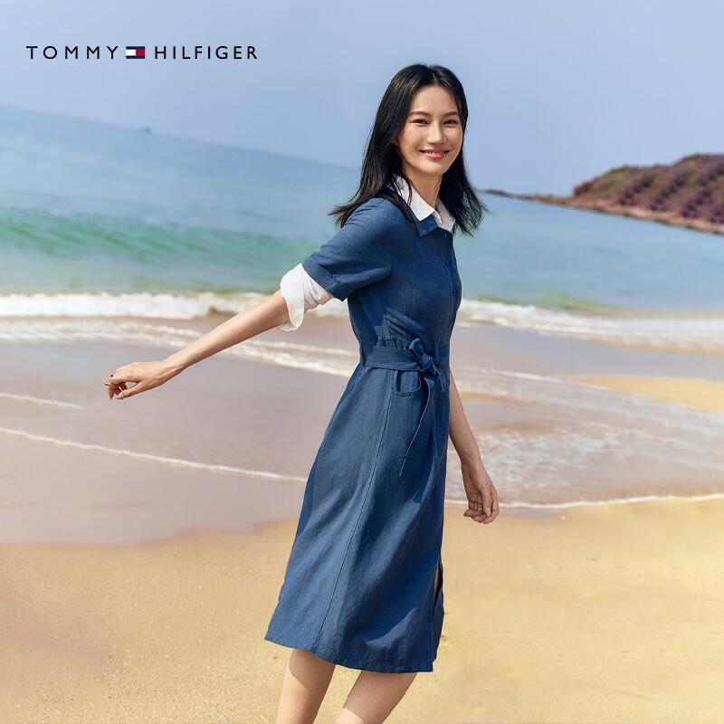Tommy Hilfiger Women's Linen Blend Shirtdress