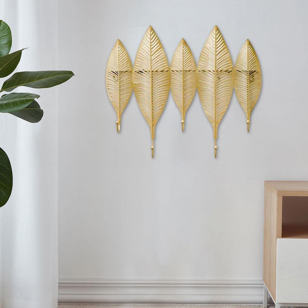 Decorative Leaves Iron Hanger Keys Holder Home Improvement Wall Decoration Coat Hook for