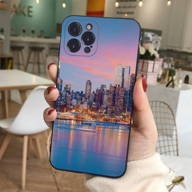 New York City Times Square Phone Case For iPhone 14 11 12 13 Mini Pro Max 8 7 6 6S Plus X SE 2020 XR XS Funda Case