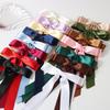 Elegant Bow Ribbon Hair Clip Fashion Simple Solid Satin Clip Hair Pin Spring Retro Headband with Clips Girls Hair Accessories
