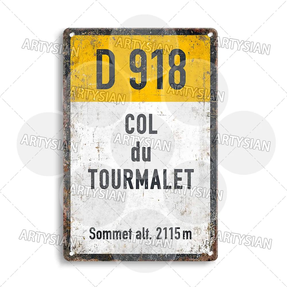 Turul Franței Ciclism Placă metalică Reper ALPE d'HUEZ Col D'Aubisque Col du Granon Peyresourde d'IZOARD l'ISERAN BONETTE