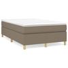 3144510 vidaXL Lit à sommier tapissier avec matelas Taupe 120x200 cm Tissu