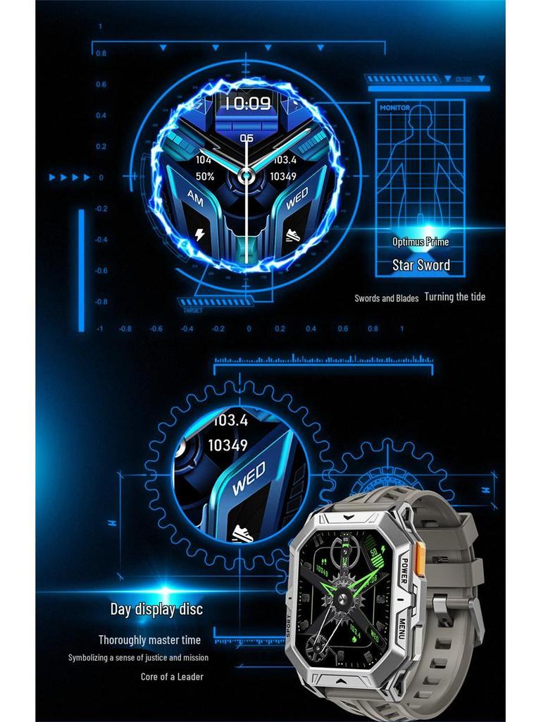 X1PRO Smartwatch: Bluetooth Call, Voice Assistant, Barometer, Pedometer, Compass, GPS, Sports Watch