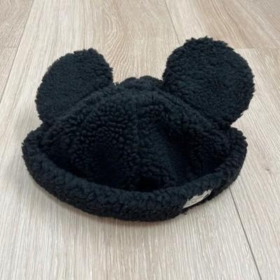 Tokyo Disney Resort limited Ears Mickey Fluffy boa Cap Hat japan Black