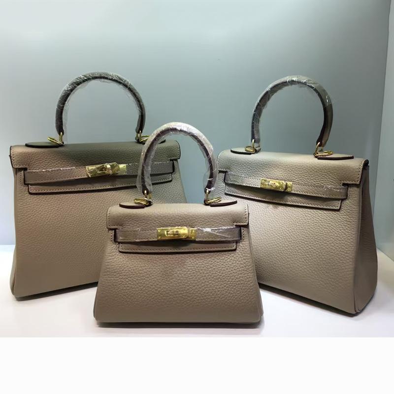 

New lychee pattern first layer cowhide bag shoulder bag crossbody women s bag large capacity platinum bag mini 20cm