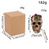 Halloween Multi-colored Skull Figurines, Halloween Rose Skull Resin Handicrafts, Terrifying Atmosphere Decorations