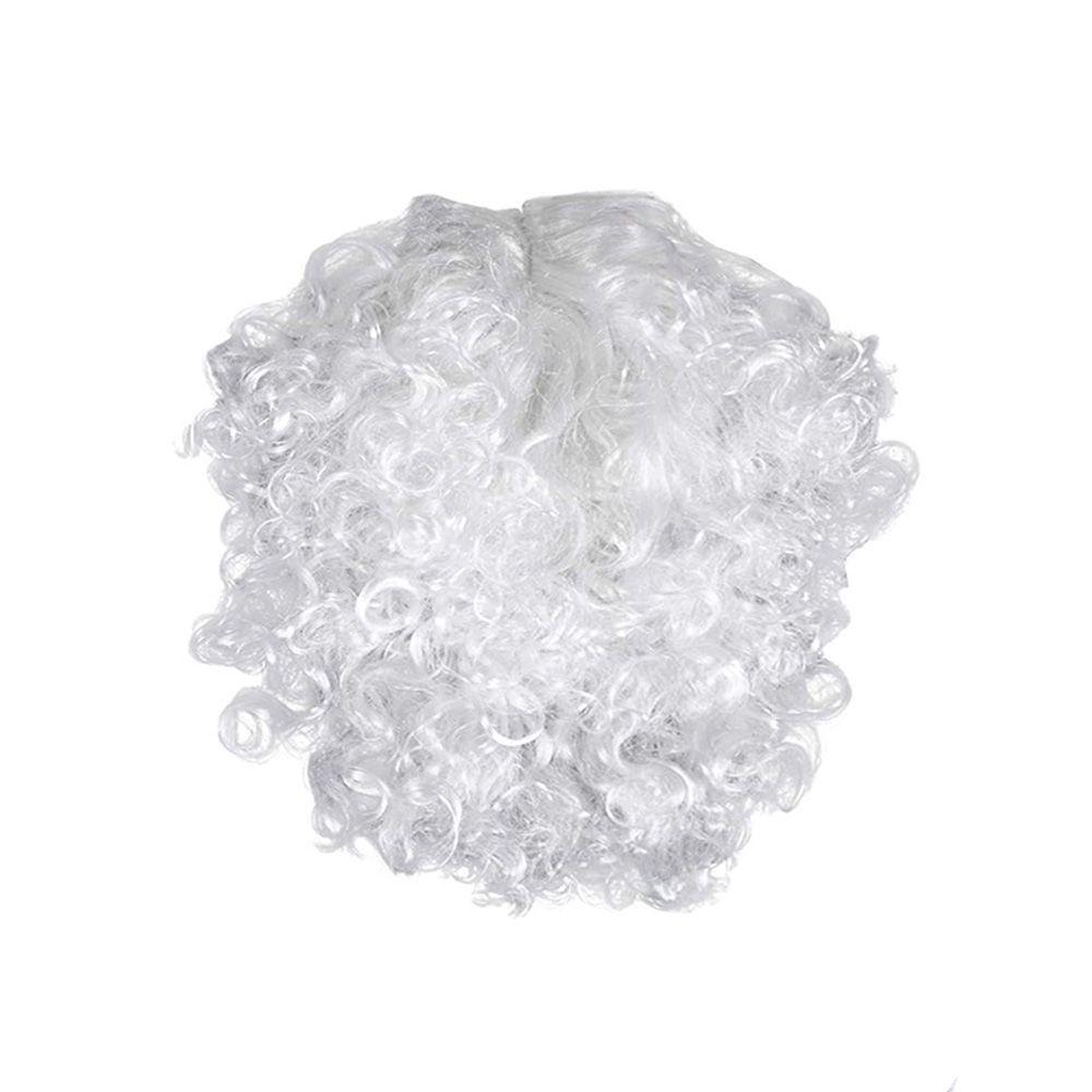 Funny Christmas Cosplay Props Festival Party False Beard Santa Mustaches Curly Wigs Santa Wig