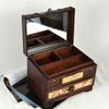 Intricate Carved Retro Distressed Storage Box Creative Dressing Box Wooden Treasure Box  Rings