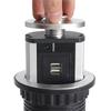 2500W US/UK/EU/AU Plug Pull Pop Up Electrical Socket 4 Power 2 Charge USB Aluminum Shelf LED Desk Worktop Extension Table Office
