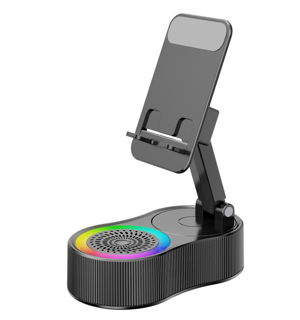 1Pc Smart Sensor Phone Holder Wireless Bluetooth Speaker Home Office Live Streaming Charging 5-in-1 Speaker