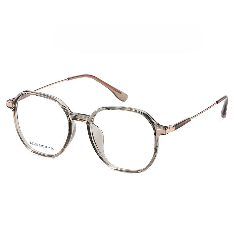 Classic Big Frame Repair Glasses TR90 Plain Metal Glasses for Men and Women with Glasses Tide
