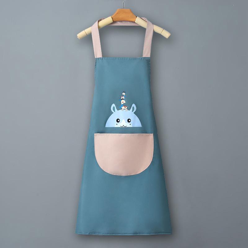 Waterproof & Oil-Proof PVC Logo Apron with Waistband for Kitchen and Catering