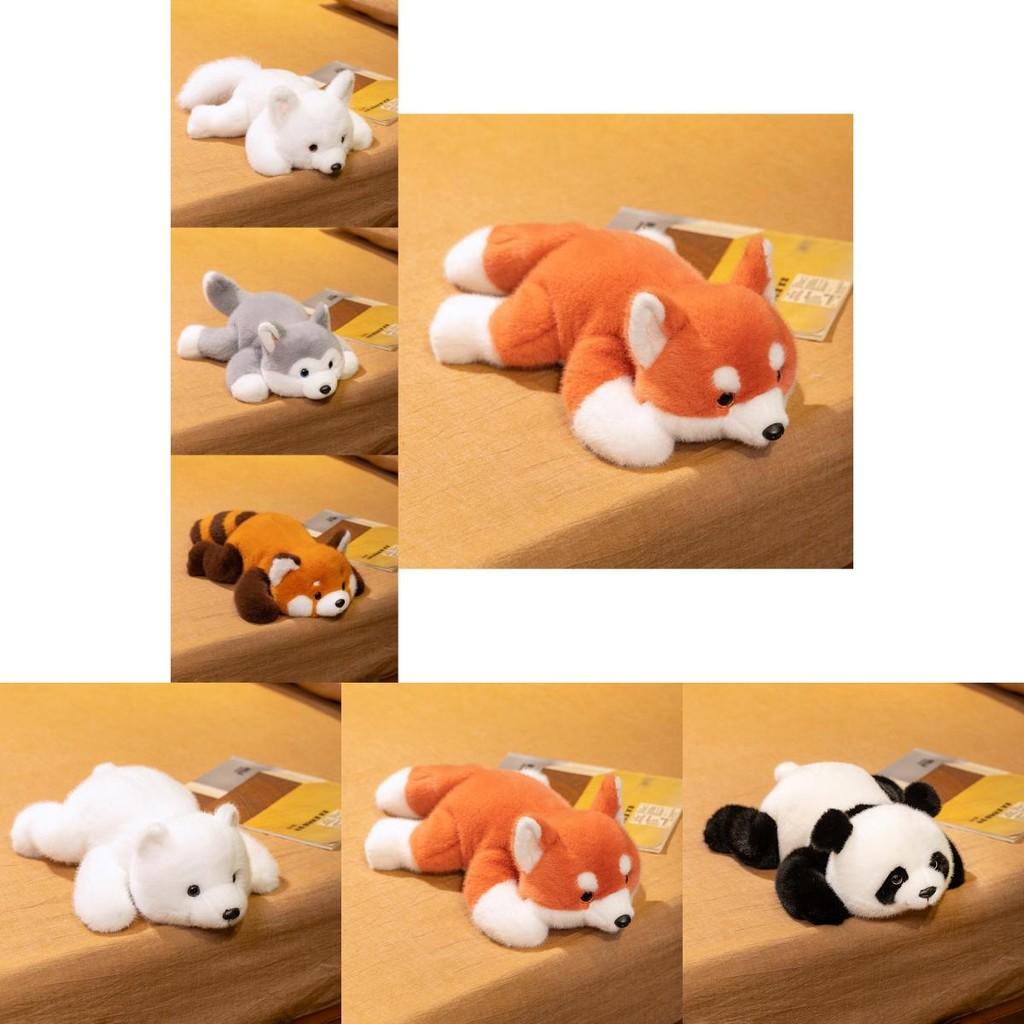 Adorable Plush Panda Toy Cute Fox Stuffed Animal Raccoon Doll Gift For Kids