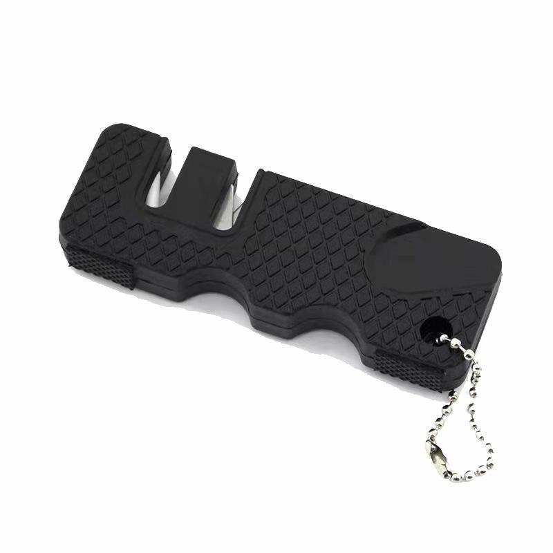 Compact Outdoor Knife Sharpener with Tungsten Steel & Ceramic blades - Mini Kitchen Tool