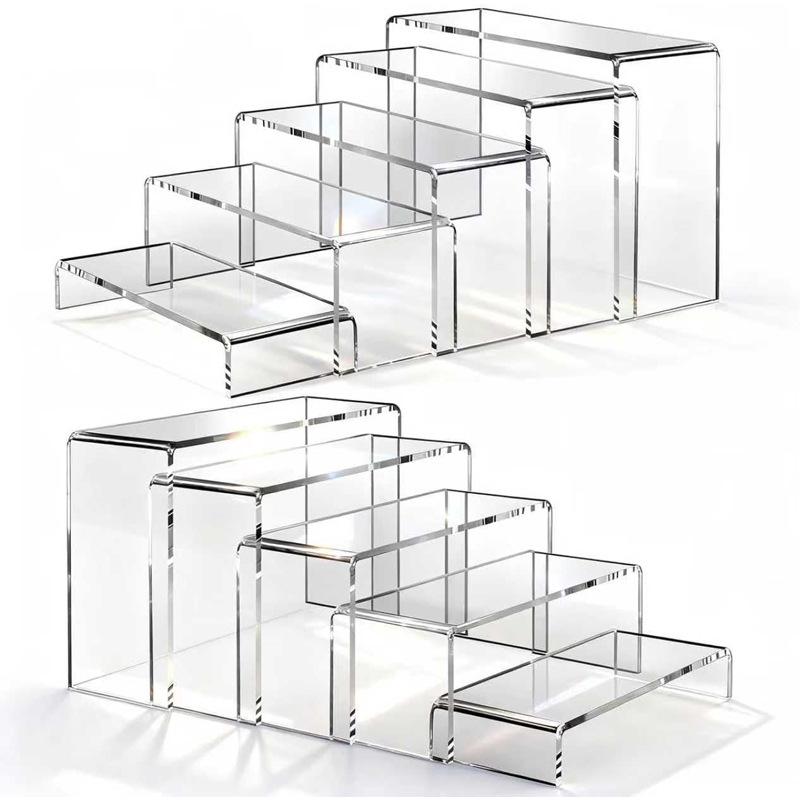 

Acrylic U-Shaped Layered Display & Storage Shelf for Figures & Pastries Small