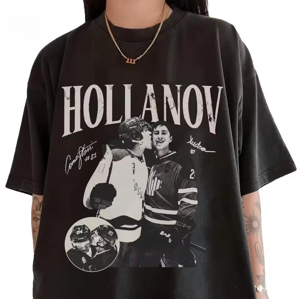 T-shirt Grafica Hollanov | Camicia da Lettura Rivalità Accesa | Regalo Hockey Ilya e Shane