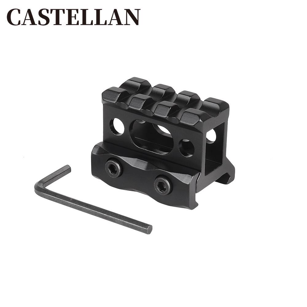 3-Slot Elevated 20mm Aluminum Alloy Guide Rail Bracket, T1 Aiming.