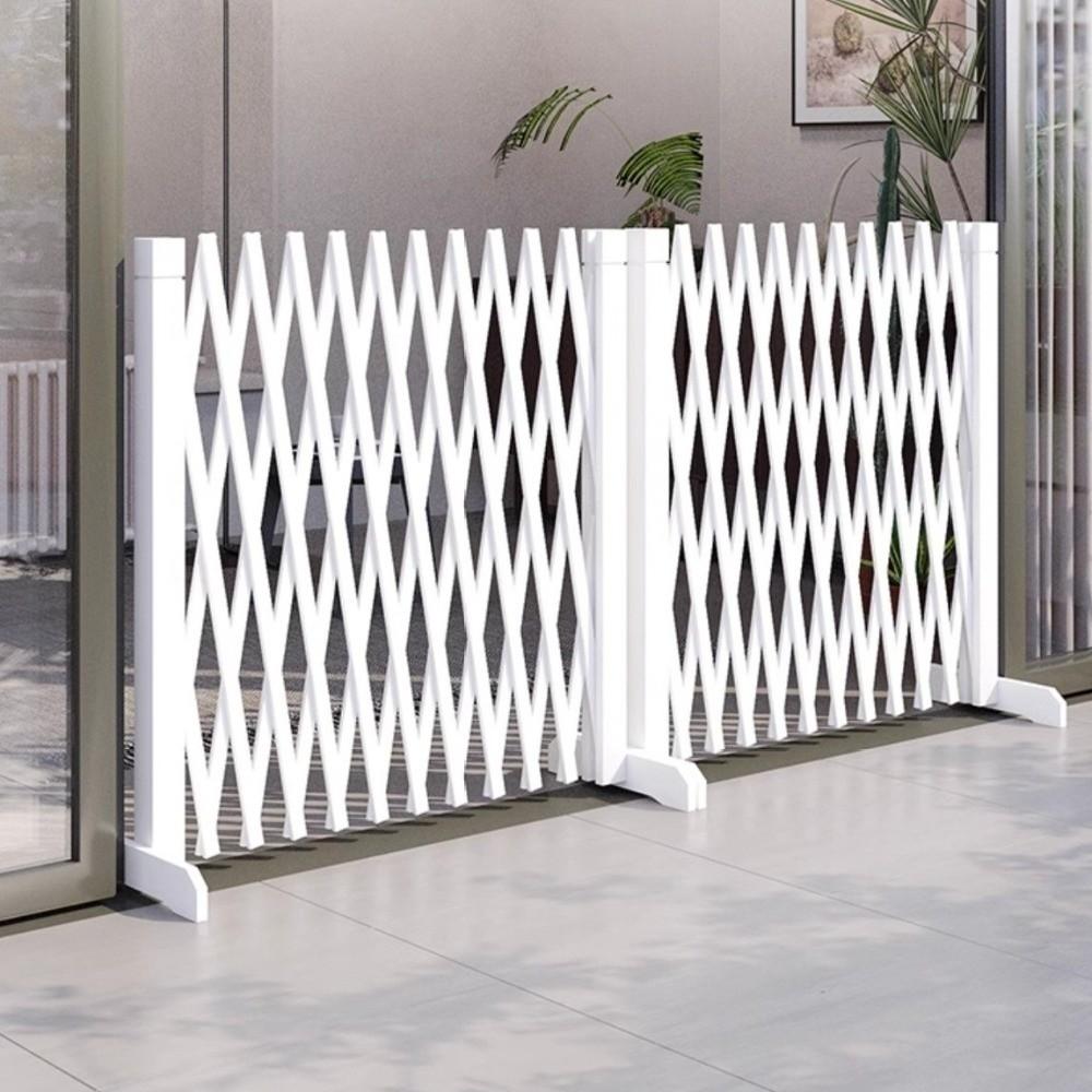 Wooden Pet Mesh Isolation Net Folding Dog Safety Enclosure Retractable Pet Gate  Porch