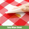 Homaxy Disposable Table Cloth 54x108 In Waterproof Plastic Tablecloth Rectangle Checkered Table Covers for Picnic Birthday Party
