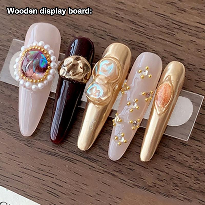 3 Sheets/1 Roll Nail Art Adhesive Tape Double-Sided Adhesive Clear Nail Display Tape For Fingernails Decorative Beauty Stickers