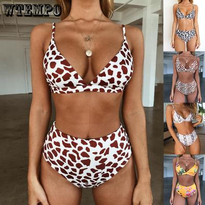 Dámské bikiny s leopardí kůží hadí kůže, sexy plavky s digitálním potiskem