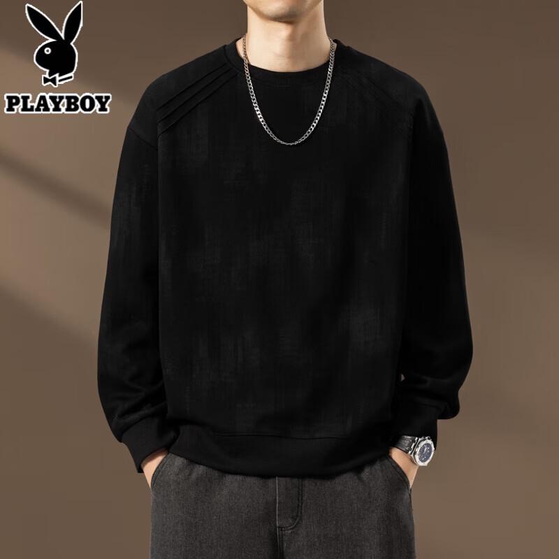 Playboy Men s Loose Fit Long Sleeve T-Shirt 4XL