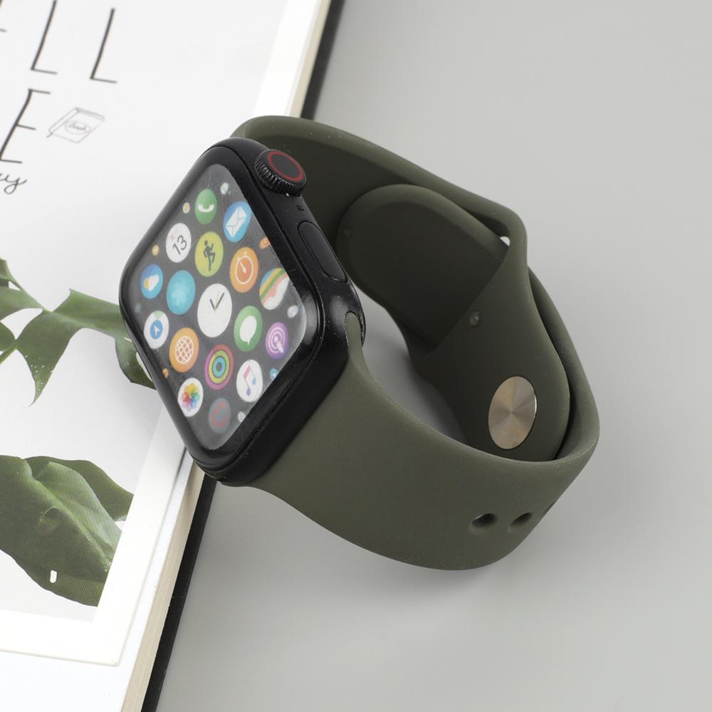 Silicone Watch Band 44mm 40mm 38mm 42mm Sport Loop Bracelet Waterproof Watchband iWatch Series 6 SE 5 4 3