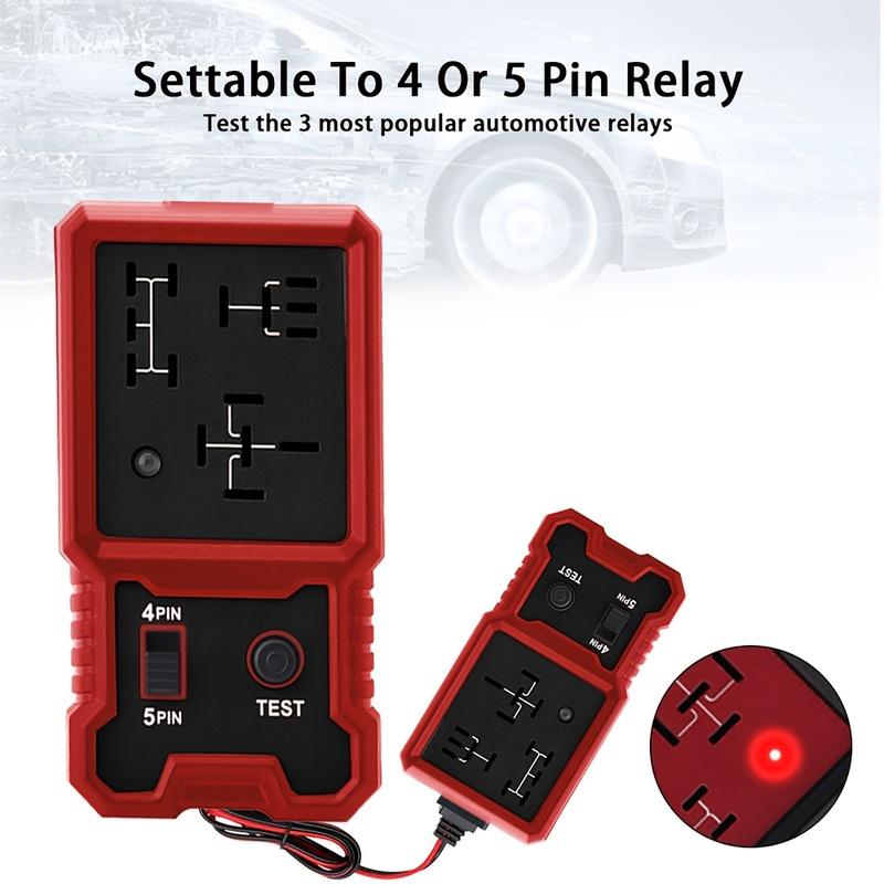 12V Car Relay Tester with Battery Clip - Universal 4/5 Pin Compatibility, Car Diagnostic Tool, Car Repair Kit, Durable and Sturdy, Car Diagnosis |