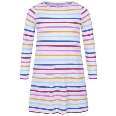Lazy Jacks Girls Striped Long-Sleeved T-Shirt Dress
