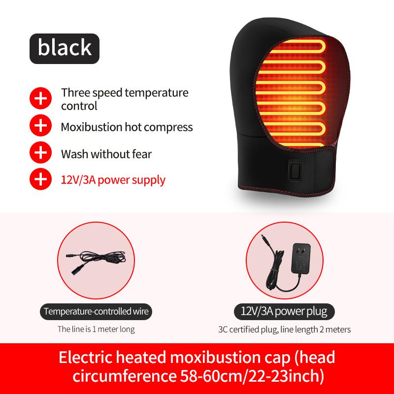Electric Head Massager 3 Heating Massage Modes Shiatsu Vibration Migraine Relief Scalp Relaxation Reduce Fatigue Thermal Hat