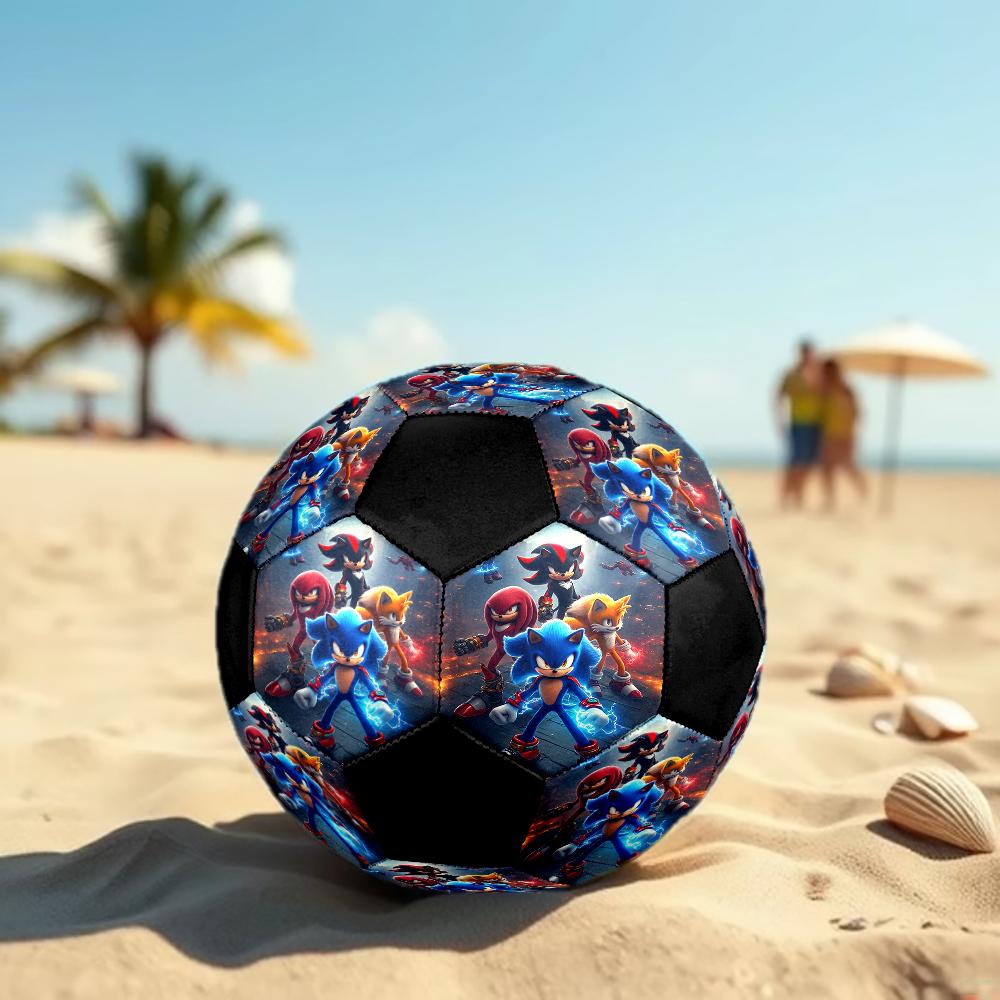 Sonic Theme Size 5 Soccer Ball, Suitable for Both Indoor and Outdoor Matches, a Gift Suitable for Everyone.