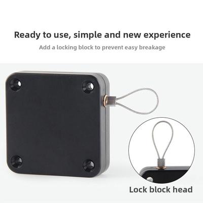 Black White Telescopic Door Device Punch Free Non Punching Automatic Sensor Bold Wire Pull Telescopic Door Closing Device