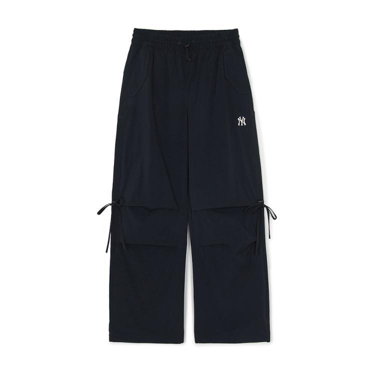 MLB New York Yankees Basic Serie SS26 Modisch Vielseitig Weites Bein Sportlich Bequem Lässig Elastischer Bund Unifarben Cargohose 3FWPB0263-50BKS XS white