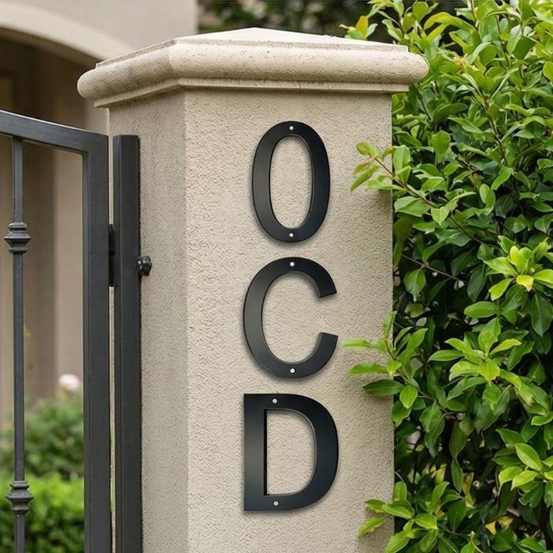 Modern Acrylic House Number Plate Door Label Number Plate Sign with Screw Modern Numbers Address Sign Easy Installation
