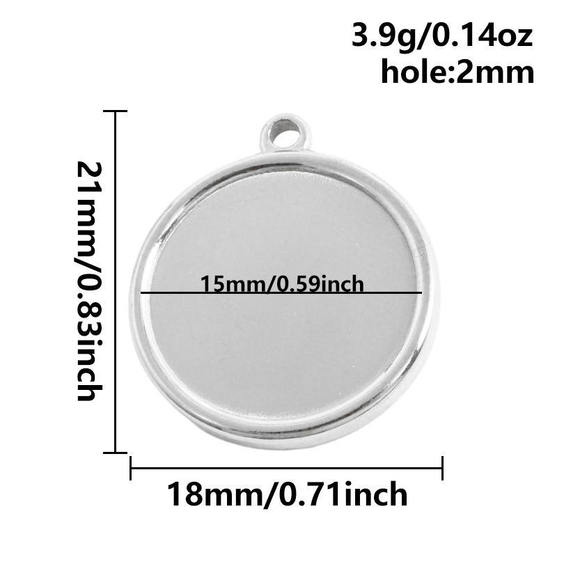 6 Stück Nicht verblassend Oval Quadrat Herz Anhänger Leere Tablett Basis Fassungen DIY Schmuckherstellung Zubehör Edelstahl Anhänger Charm Großhandel