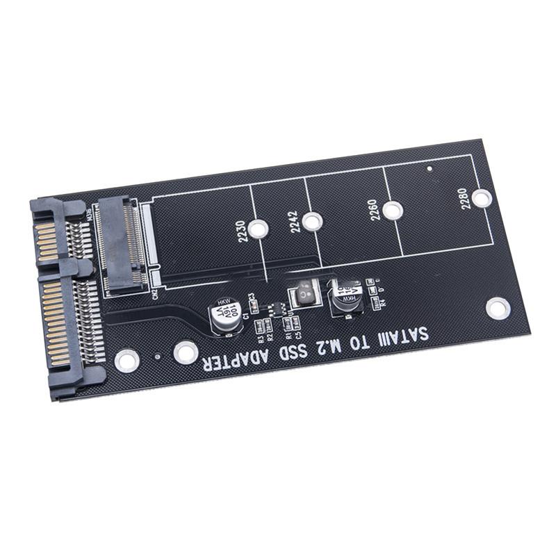 M.2 Ngff To Sata 3 3.0 Adapter Card Ssd Convertor B B&M Key Protocol Solid State Disk Drive 2230 2280 2242 For Pc Motherboard