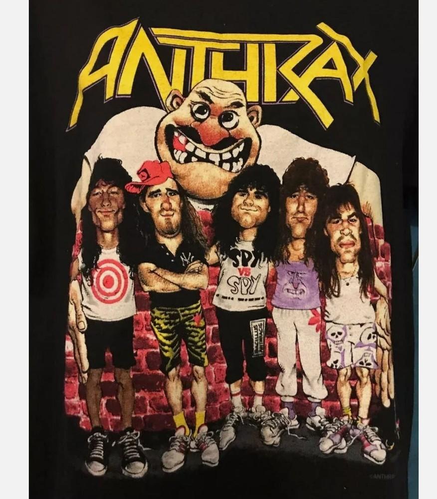 Vintage 1990s Anthrax Black T-shirt Unisex All Size